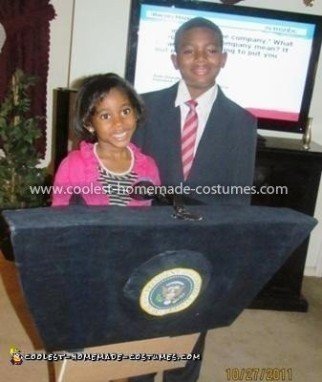 Homemade Barack and Michelle Obama Couple Costume