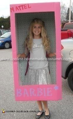 Homemade Barbie in a Box Costume