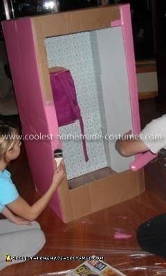 Homemade Barbie in a Box Costume