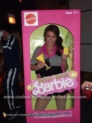 Homemade Barbie in a Box Costume