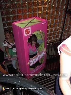 Homemade Barbie in a Box Costume