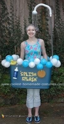 Homemade Bathtub Halloween Costume