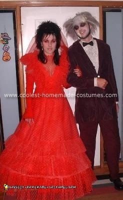 Homemade  Beetlejuice and Lydia Wedding Costume