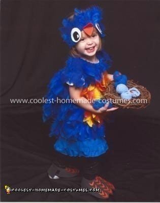 Homemade Blue bird with Baby Birds Costume