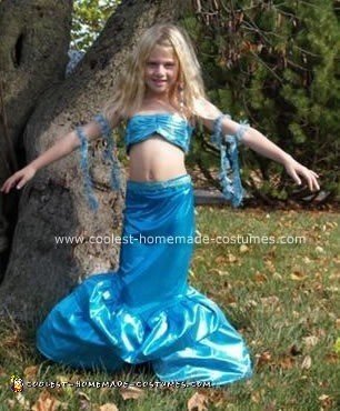 Homemade Blue Mermaid Costume