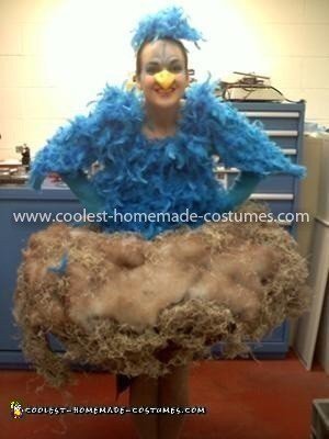 Homemade Bluebird of Happiness in a Nest Costume