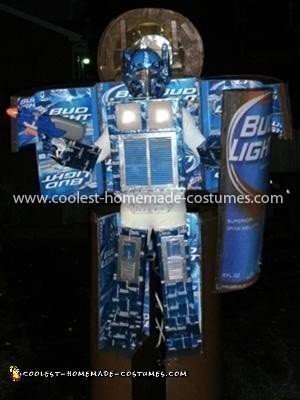 Coolest Bud Light Bottle Transformer Costume