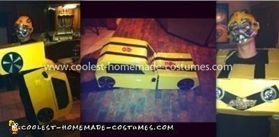 Coolest Bumblebee Transformer Costume - boyfriend wearing it...