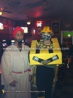 Coolest Bumblebee Transformer Costume - my mom and I