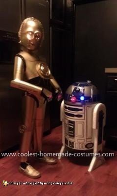 Homemade C3PO and R2D2 Couple Costume