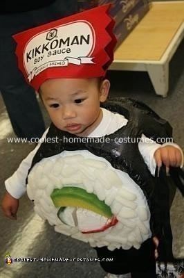 Homemade California Roll Sushi Boy Costume