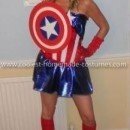 Homemade Captain America Woman's Costume