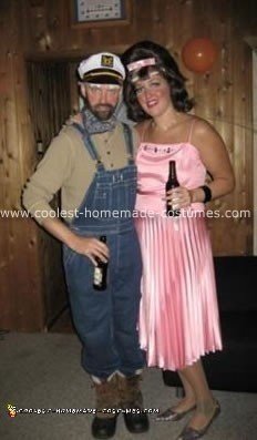 Homemade Captain Carl and Miss Yvonne Costumes from Pee Wee's Playhouse