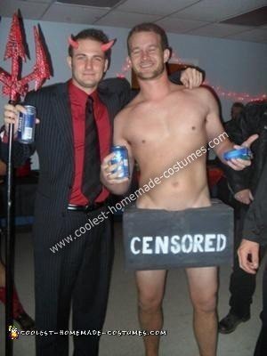 Coolest CENSORED Streaker Easy Halloween Costume 9