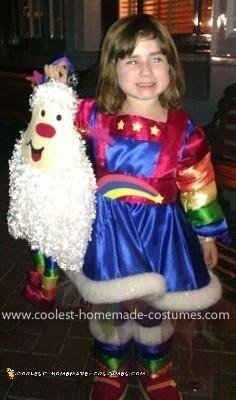 Homemade Child Rainbow Brite Costume