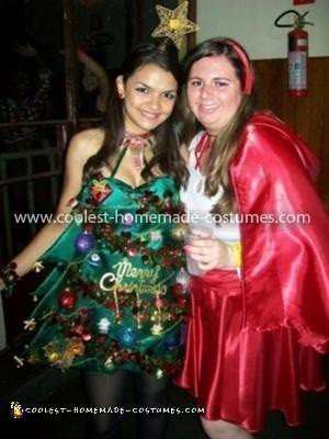 Coolest Christmas Tree Costume (with Little Red Riding Hood)