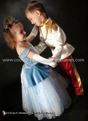 Homemade Cinderella and Prince Charming Couple Costume