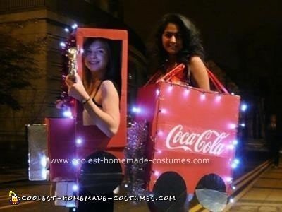 Homemade Coca Cola Christmas Truck Couple Costume