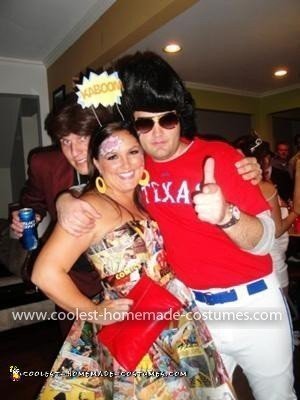 Coolest Comic Girl Costume - Comic Girl and Elvis Andrus
