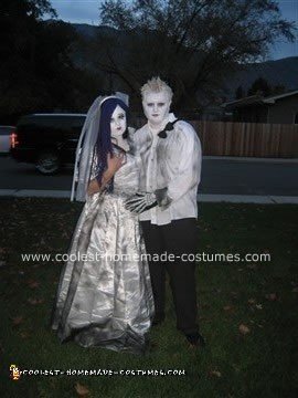 Homemade Corpse Bride and Groom Costumes