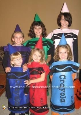 Homemade Crayola Crayons Halloween Costumes