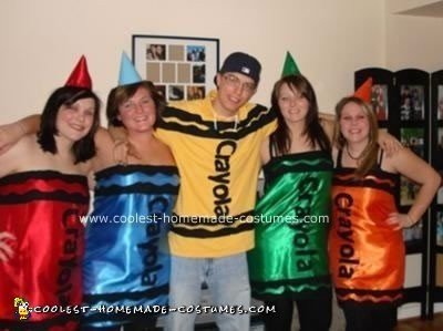 Homemade Crayon Box Group Costume