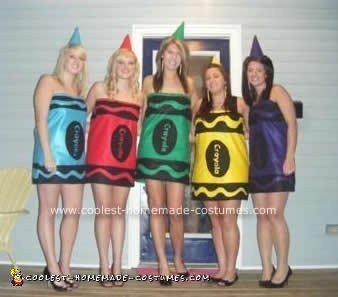 Homemade  Crayon DIY Group Costume