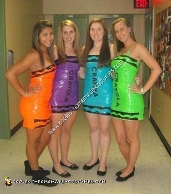 Homemade Crayon Set Group Costume