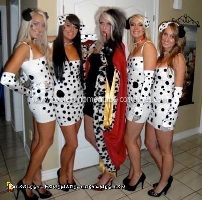 Coolest Cruella and Dalmatians Group Costume