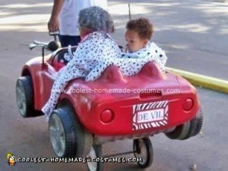 Homemade Cruella DeVille Mobile Child Halloween Costume