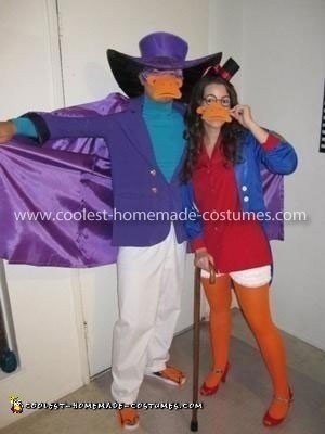 Homemade Darkwing Duck and Scrooge McDuck Couple Costume