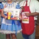 Homemade Dave Thomas and Wendy's Girl Couple Costume