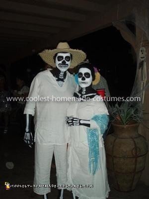 Homemade Dia De Los Muertos Couple Costume