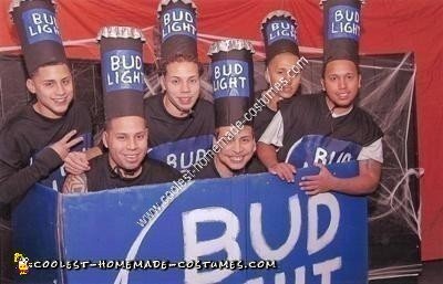 DIY BudLight 6 Pack Group Halloween Costume Idea