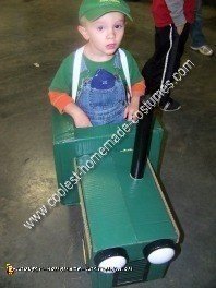 Coolest DIY John Deere Tractor Child Halloween Costume Idea