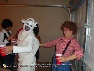 Homemade  DIY Lamb Chop's Play Along Couple Halloween Costume