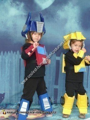 DIY Optimus Prime and Bumblebee Halloween Costume Ideas