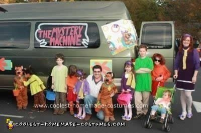 Homemade DIY Scooby Doo Group Halloween Costumes