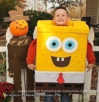 Homemade DIY Spongebob Squarepants Halloween Costume