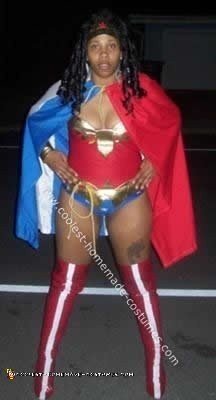 Homemade  DIY Wonder Woman Halloween Costume