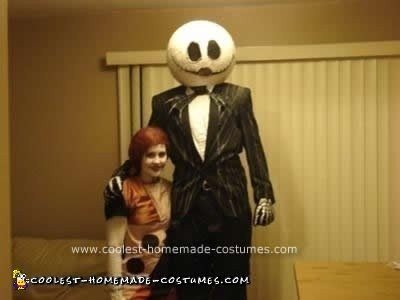 Homemade Do it Yourself Jack and Sally Couple Halloween Costume