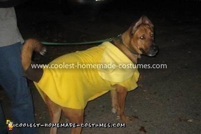 Homemade Dog Banana Costume