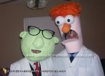 Homemade  Dr. Bunsen Honeydew and Beaker Costumes