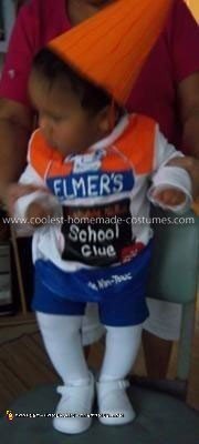 Homemade Elmer's Glue Child Costume