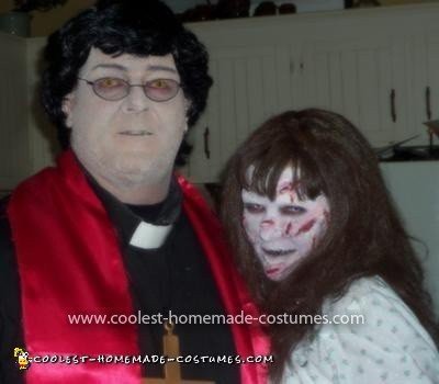 Homemade Exorcist and Priest Couple Costume