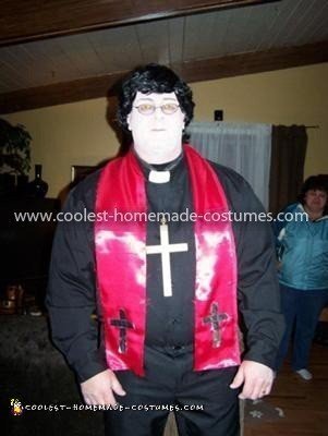 Homemade Exorcist and Priest Couple Costume