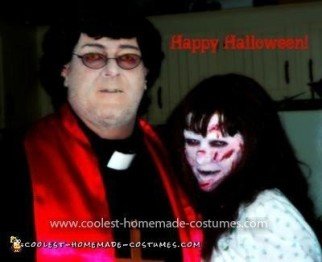 Homemade Exorcist and Priest Couple Costume