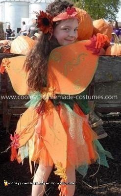 Homemade Fall Fairy Girl Costume