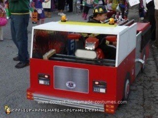 Homemade Fire Truck for Fire Fighter Costume