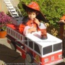 Homemade Fireman and Firetruck Costume